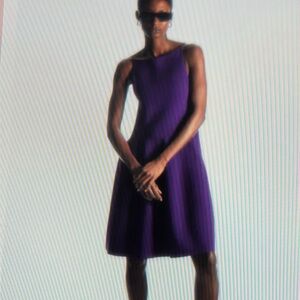 COS Square-Neck Knitted Mini Dress S